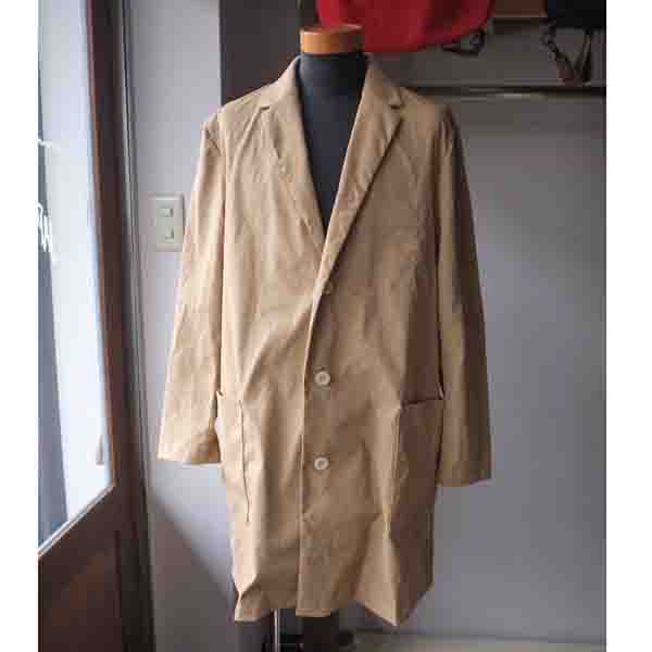 【エシカルプライス】定価26,400円 Re made in tokyo japan アールイー Relax Twill A-line Coat beige｜サイモンズアンドコー
