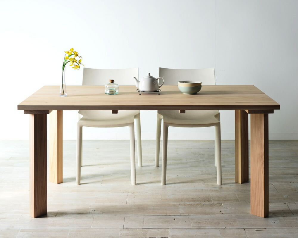 楽天市場 ジサクテーブル150 ストレート脚 ダイニングテーブル 杉 送料無料 木工体験 ｄｉｙ 無塗装 ナチュラル 自然 無添加 サイズオーダー 木製 無垢材 長机 カフェテーブル 食卓テーブル ダイニング 1 130 140 150 160 170 180 おしゃれ 国産 日本製 大川家具