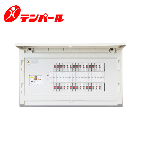 テンパール MAB37182F 分電盤 リミッタースペースなし 扉付 埋込形 ボックス・スチール製 18+2 75A【取寄商品】｜分電盤・架台・ドアホンのザイマ