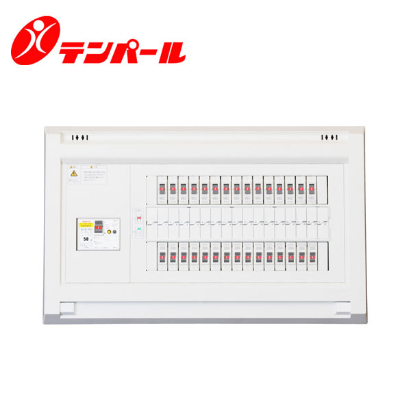 テンパール YAB37222 分電盤 リミッタースペースなし 扉なし 露出・半埋込形兼用 22+2 75A【取寄商品】|分電盤・架台・ドアホンのザイマ