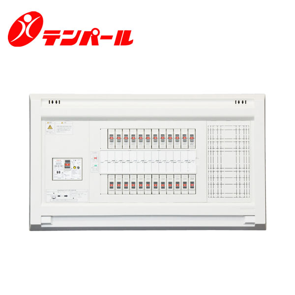 テンパール YAG3608P 分電盤 リミッタースペースなし 扉なし 付属機器取付スペース付 8+0 60A【取寄商品】