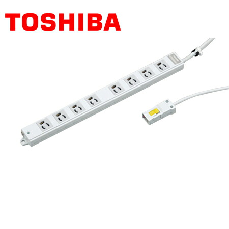TOSHIBA/東芝ライテック DC8128EN-3 ハーネス用OAタップ 抜止 ライトグレー 8個口 3m 15A-125V【取寄商品】
