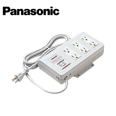 Panasonic/パナソニック WCH44129 磁石付OAワット数水道栓 舞い降りる形 4個口 本体取り替えっこ付 2m吊りひも付【取寄商いもの】