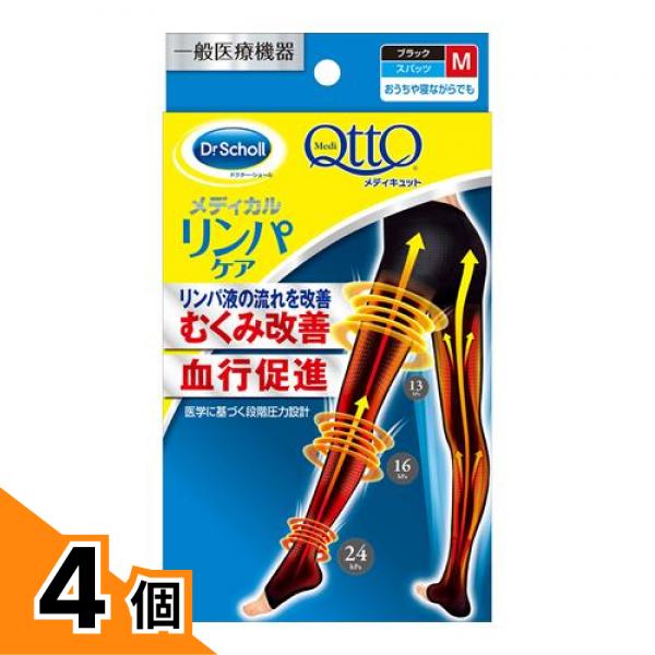 【送料無料！（地域限定）】メディキュット メディカルリンパケア スパッツ Mサイズ 1枚入 4個セット