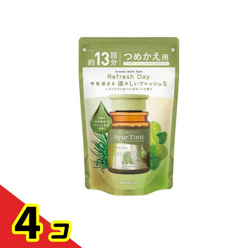 【送料無料！（地域限定）】アーユルタイム リフレッシュデイ 詰め替え用 520g (約13回分) 4個セット