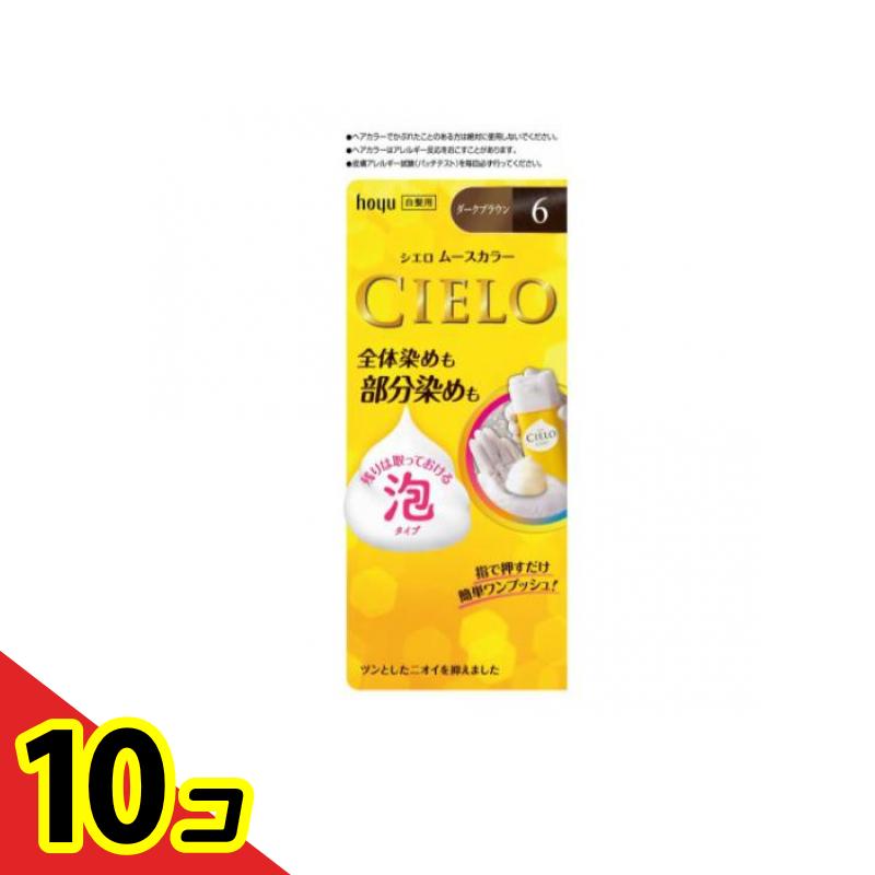 【送料無料！（地域限定）】CIELO シエロ ムースカラー 6 ダークブラウン 1個 ([1剤50g+2剤50g] ) 10個セット