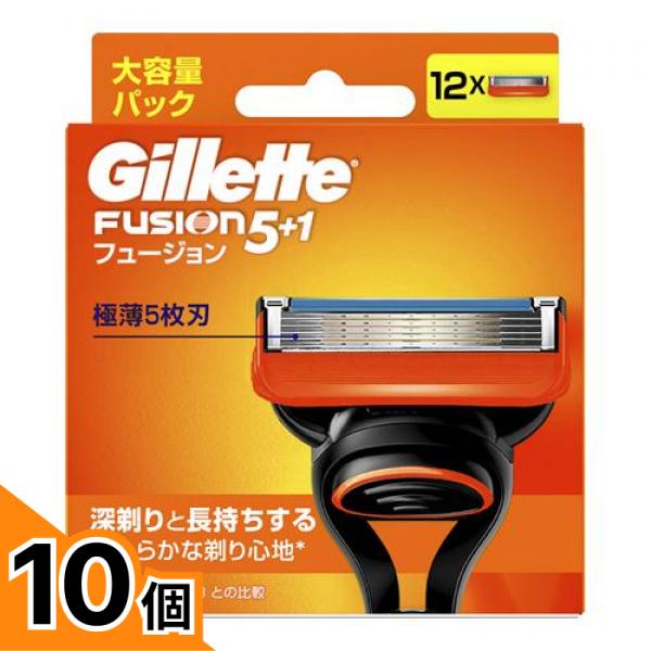 【送料無料！（地域限定）】ジレット フュージョン5+1 マニュアル 替刃 12個入 10個セット｜カマクラストアー