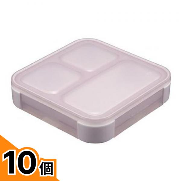 【送料無料！（地域限定）】CB JAPAN (シービージャパン) 薄型弁当箱 抗菌 フードマン 500 500mL (パープル) 10個セット