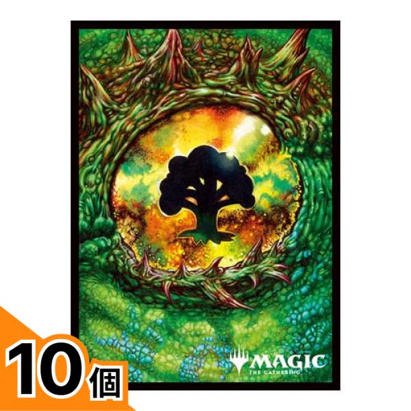 【送料無料!(地域限定)】MTG マジックザギャザリング プレイヤーズカードスリーブ MTGS-352 タルキール 龍嵐録 森 80枚入 10個セット|カマクラストアー