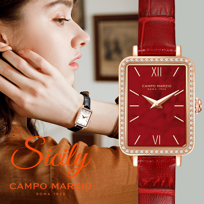 【MAX2000円OFFクーポン】【正規販売店 2年保証】 カンポ マルツィオ CAMPO MARZIO 腕時計 レディース Naples ナポリ ムーンフェイズ レザーベルト 本革 イタリア おしゃれ 上品 女性 プレゼント