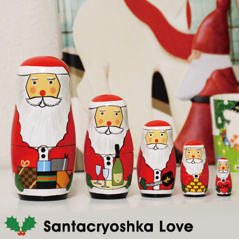 サンタクリョーシカ ラブ Santacryoshka love マトリョーシカ クリスマス 飾り 男性 女性 プレゼント 雑貨 おもしろ 人形 サンタ グッズ インテリア 腕時計とおもしろ雑貨のシンシア プレゼント 