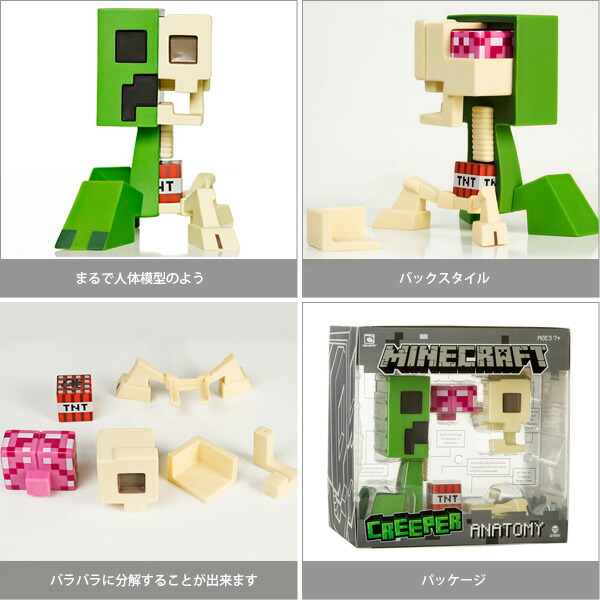 楽天市場 マインクラフト クリーパー Creeper Anatomy フィギュア 8インチ あす楽対応可 シンシア 腕時計 おもしろ雑貨