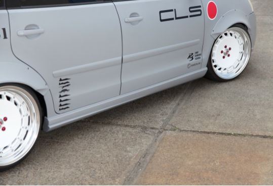 イーエスビー ポロ 9N系 サイドステップ 未塗装 黒ゲルコート仕上げ ESB CLS standard boost スタンダードブースト