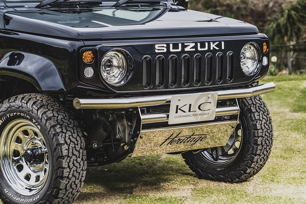 ケイエルシー ジムニーシエラ ジムニーノマド JB74W JC74W トラディショナルバンパー74 フロント 鏡面 フォグランプステー無 ステンレス製 KLC Heritage ヘリテージ｜シンシアモール 店