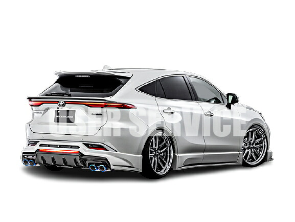 アドミレイション ハリアー 80系 リアハーフ スポイラー 左右デュアル出し 未塗装 ADMIRATION RICERCATO リチェルカート