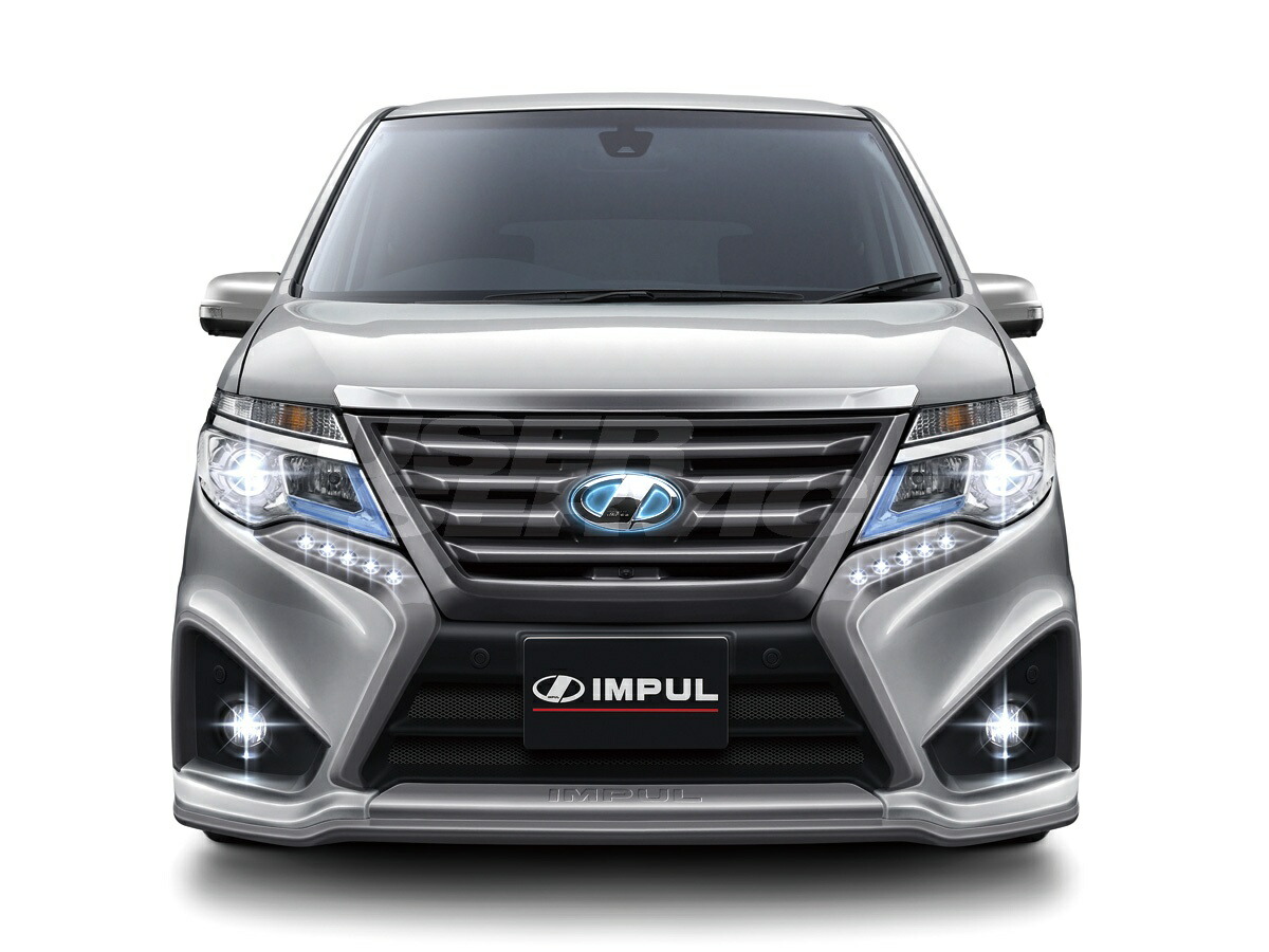 Impul インパル セレナ C26 サイド 後期 Frp ハイウェイスター フロントバンパー C26 Frp 未塗装 シンシアモール 店 Impul インパル セレナ C26 後期 ハイウェイスター フロントバンパー Frp