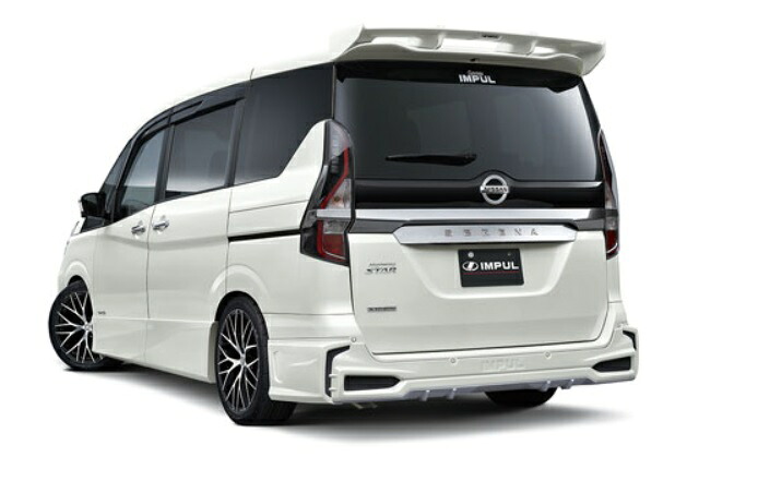 インパル セレナ C27 後期 リアウィング ウイング FRP 未塗装 IMPUL AERODYNAMICS SYSTEM エアロダイナミクスシステム|シンシアモール 店