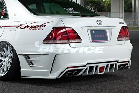 ケイブレイク クラウン GRS 18系 リアバンパー LEDリアサイドリフレクター付 未塗装 K-BREAK HYPER ZERO CUSTOM ハイパーゼロカスタム