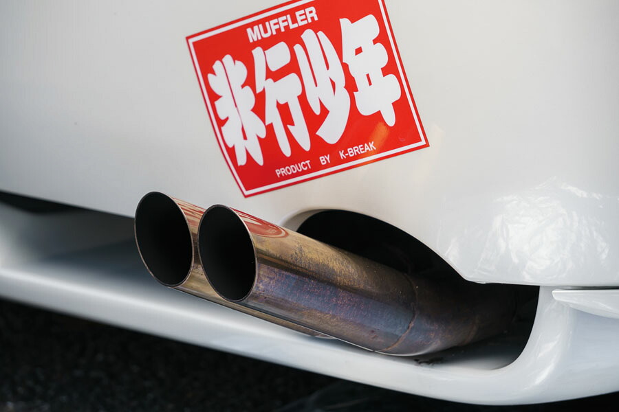 ケイブレイク ハイエース ガソリン ディーゼル車共通 非行少年マフラーカッター はね上げタイプ K-BREAK Baby Gang ベイビーギャング|シンシアモール 店