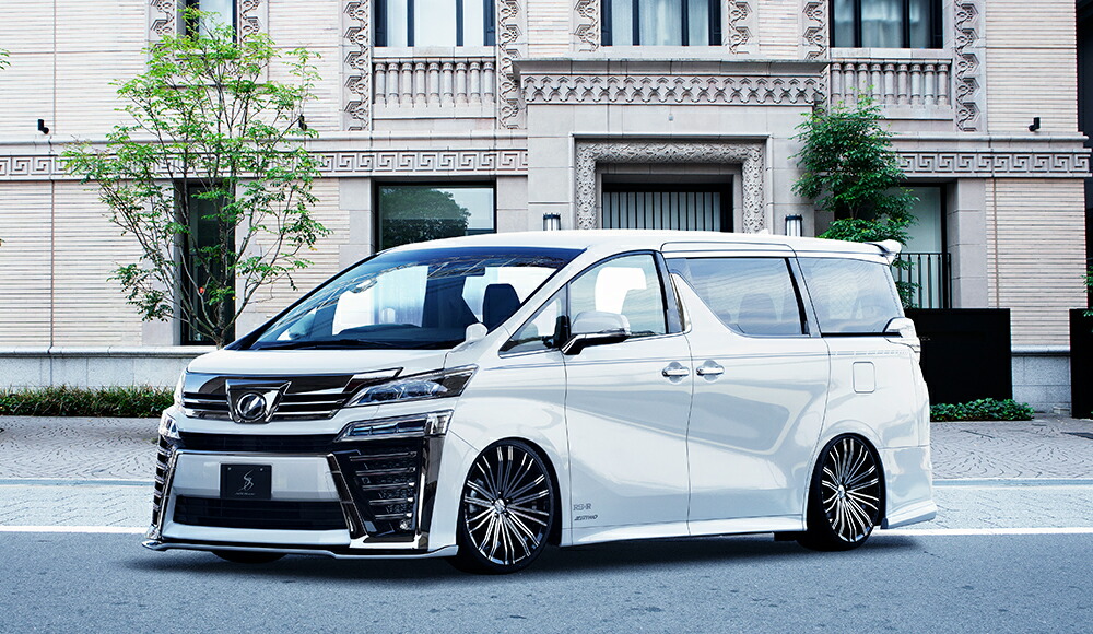 シルクブレイズ ヴェルファイア ヴェルファイアハイブリッド 30系 後期 フロントリップスポイラー タイプS FRP 未塗装 TSR3VZ-FS SilkBlaze