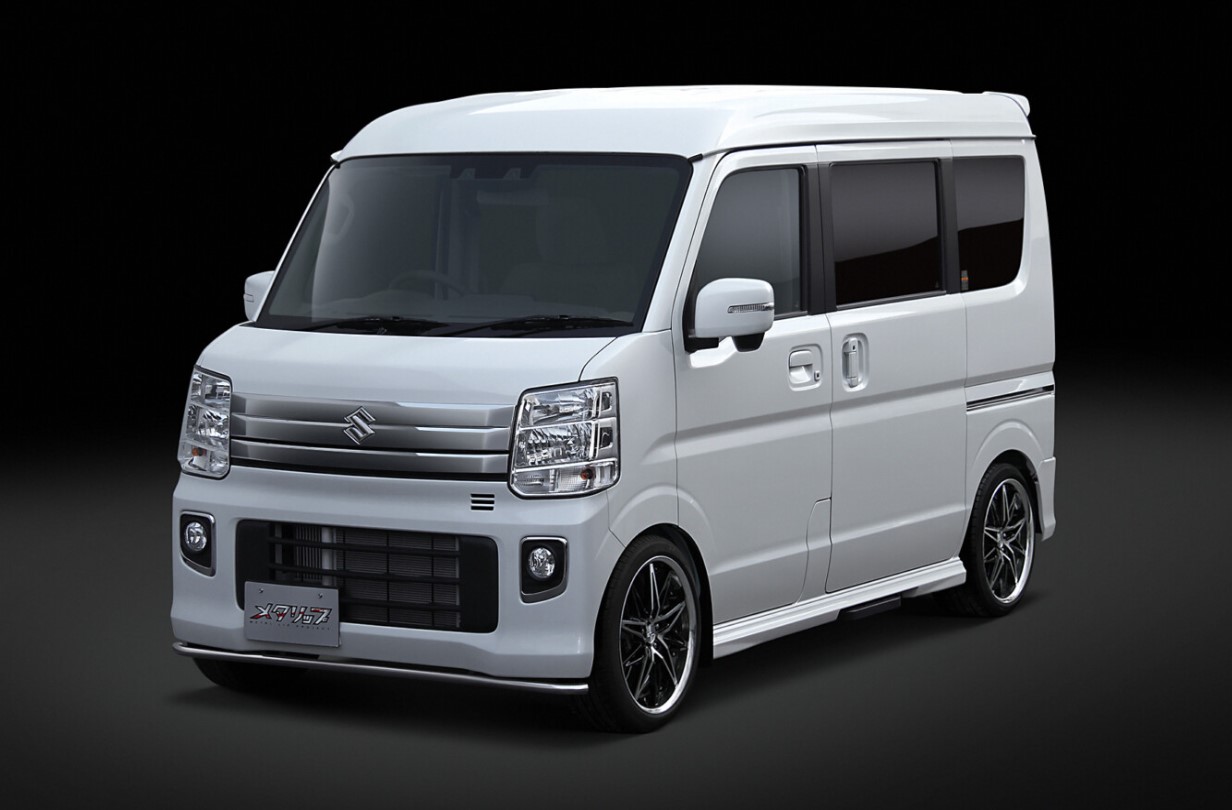 トップライン エブリイワゴン DA17系 4型～ 前期 後期 フロントリップスポイラー ステンレスパイプ TOPLINE METALIP メタリップ
