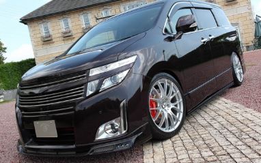 ロウェン エルグランド ハイウェイスター E52 前期 アイラインガーニッシュ FRP 未塗装 1N002E00 ROWEN PREMIUM Edtion プレミアムエディション