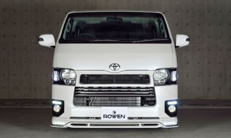 ロウェン ハイエース 200系 KDH20# TRH20# 4型 前期 フロントスポイラー with LED ABS 塗装済 1T019A00# PREMIUM Edtion プレミアムエディション ROWEN 配送先条件有り
