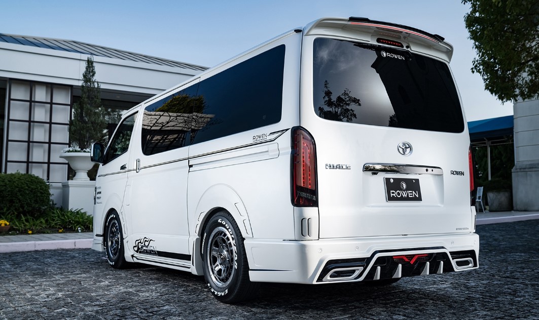 ロウェン ハイエース 200系 GDH20# TRH20# 6型 エレクトロニクス ルーフスポイラー type3 FRP 単色塗装 1T019R20# ROWEN PREMIUM Edtion プレミアムエディション