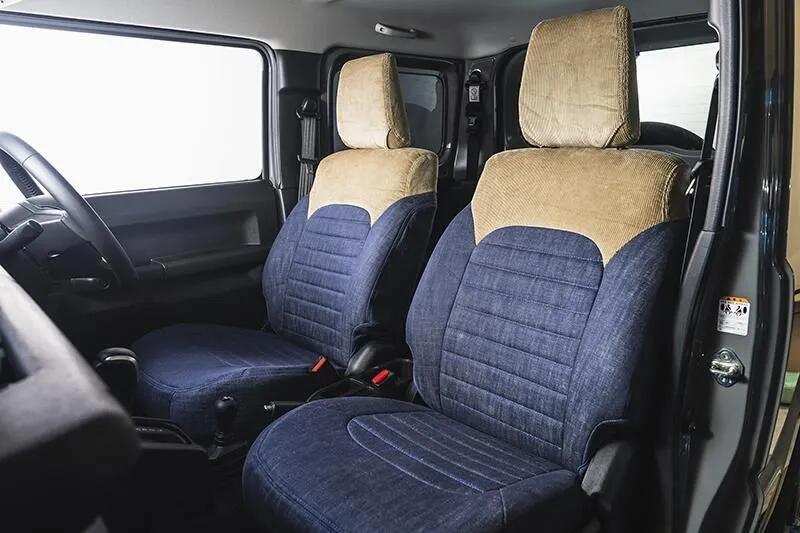 ジムニーシエラ JB74W シートカバー デニムブルー×コーデュロイベージュ カウボーイ COWBOY 29,532円