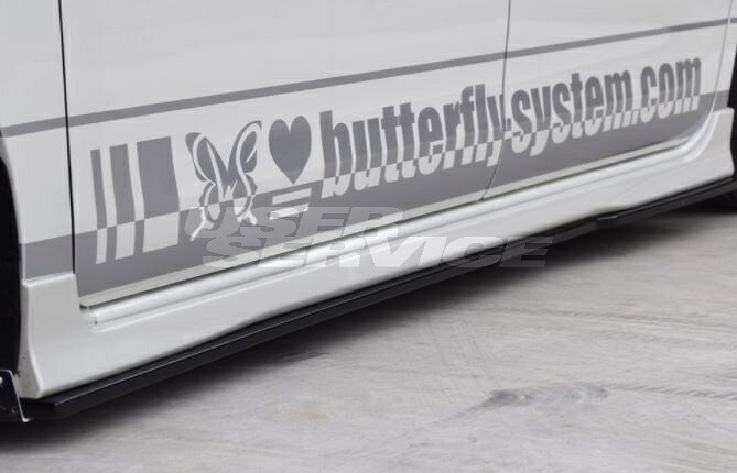 バタフライシステム タント カスタム LA600S 前期 後期 共通 サイドフラップ FRP 未塗装 Butterfly System 黒死蝶 セカンドインパクト|シンシアモール 店