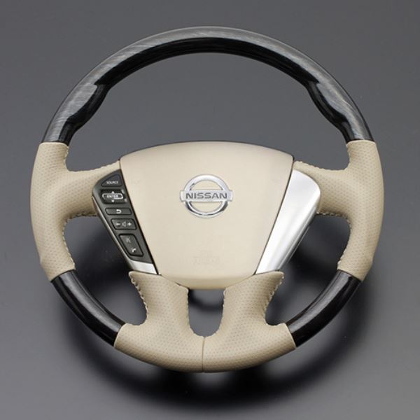 フェガーリ エルグランド E52 ハイグレード ウッド&レザーステアリング ガングリップ LS103 FEGGARI