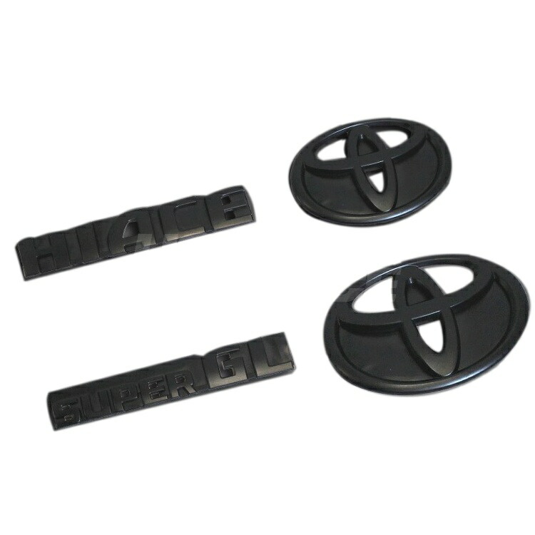 0 ハイエース レジアスエース Feggari フェガーリ S Gl用 標準車 純正エンブレム 特殊加工マットブラック 4点セット Hsmbeb4w Ingenieriaygestion Com