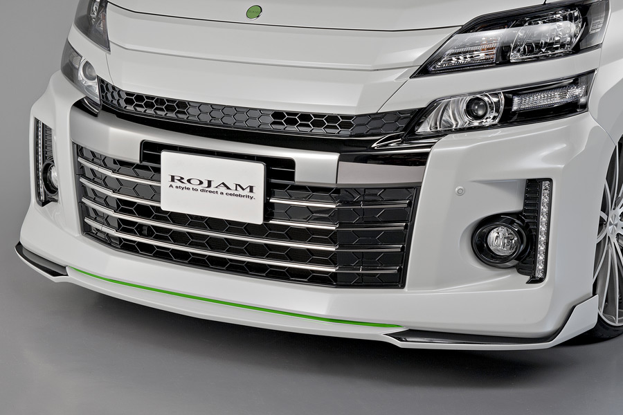 ロジャム ヴェルファイア 20系 ANH20W GGH20W フロントリップスポイラー FRP 未塗装 23-fls-ve20g ROJAM VERDE ヴェルデ