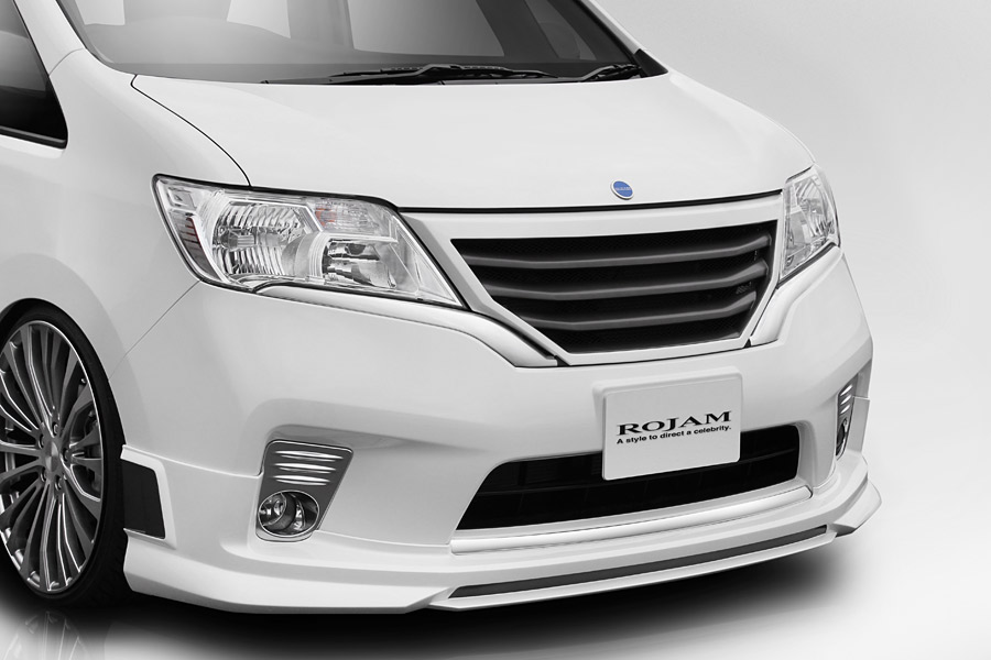 ロジャム セレナ C26 前期 フロントリップスポイラー FRP 未塗装 21-fs-sec261 ROJAM IRT｜シンシアモール 店