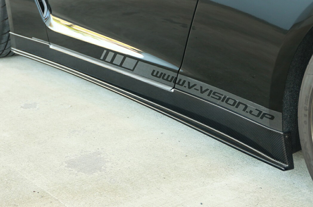 V-VISION GT-R R35 サイドステップ FRP 未塗装 ブイビジョン|シンシアモール 店