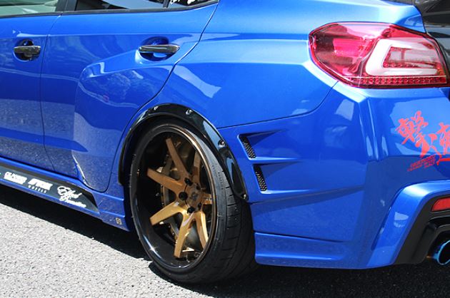 チャージスピード WRX S4 VAB VAG A-G型 CSオーバーフェンダー リア用 片側 30mmワイド CHARGESPEEDリアブリスターワイドフェンダー専用 FRP 未塗装|シンシアモール 店