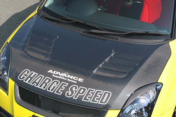 チャージスピード スイフトスポーツ ZC31S ボンネット ダクト付 FRP 未塗装 CHARGE SPEED BottomLine ボトムライン｜シンシアモール 店