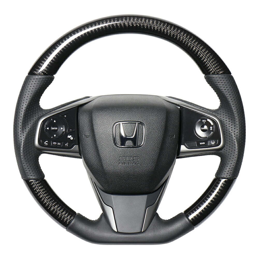 ブラックカーボン&レッドレザー レッドユーロステッチ 品番：HNB-BKC-RD 楽天市場】REAL レアル HNBBKCRD HNB-BKC-RD ステアリング