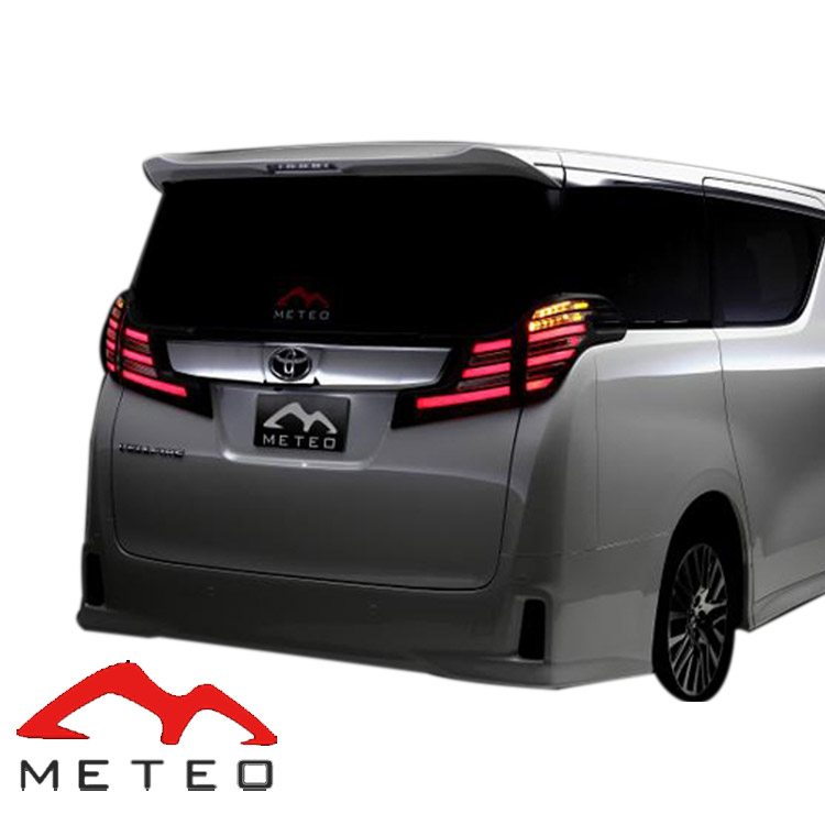 METEO メテオ ヴェルファイア ヴェルファイアハイブリッド 30系 LEDテール クリアテール レッドメッキカバー TY-VE30-C-CARC