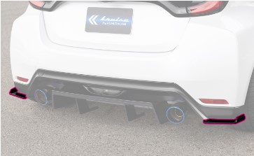 クール レーシング GRヤリス GXPA16/MXPA12 前期 リアサイドディフューザー FRP 未塗装 KUHL RACING KRUISE KR-GRYRR GRYARIS