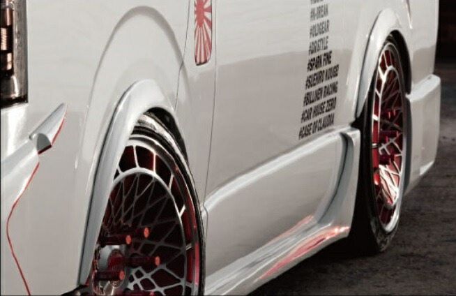 楽天市場】BEECAS BabyGang HIACE アーチ下げオーバーフェンダー Ver.4