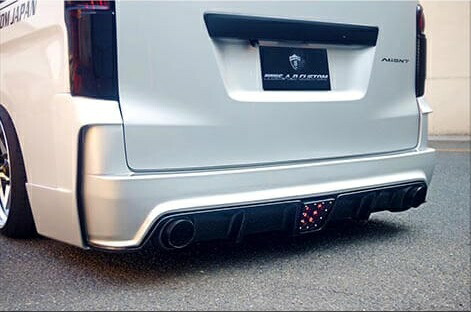 NV350 キャラバン E26 2型 リアバンパー カーボンマフラーカッター付き 未塗装 SADカスタムジャパン S.A.D CUSTOM JAPAN AGENT NV-R エージェント