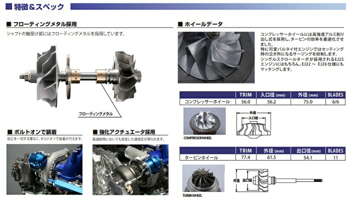 東名 パワード インプレッサ GDB A型 B型 タービンキット T440M EJシングルスクロール用 173030 TOMEI ARMS アームス  車用品