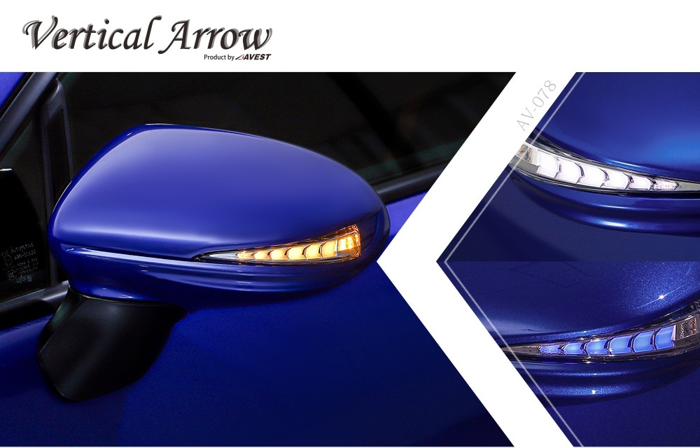 アベスト BRZ ZD8 ドアミラーウインカーレンズ 未塗装 AV-078-W AVEST Vertical Arrow Type Zs