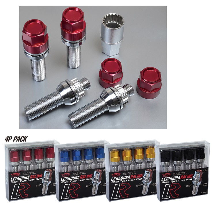 協永産業 シェルタイプ ロックボルト 4個入 M14XP1.25 取付座60° 首下長さ35 全長70 KIL3535R KYO-EI Kics LEGGDURA RACING キックス レデューラレーシング