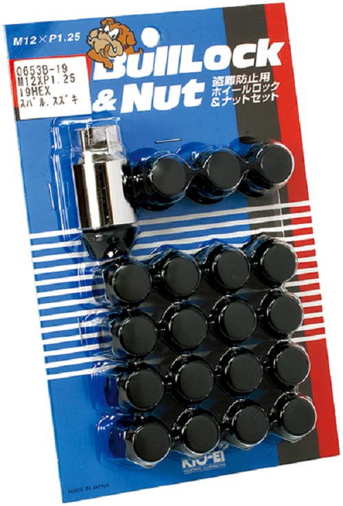 協永産業 盗難防止用ホイールロック＆ナットセット 19HEX(袋タイプ) 0653B-19 KYO-EI Bull Lock＆Nut ブルロック＆ナット