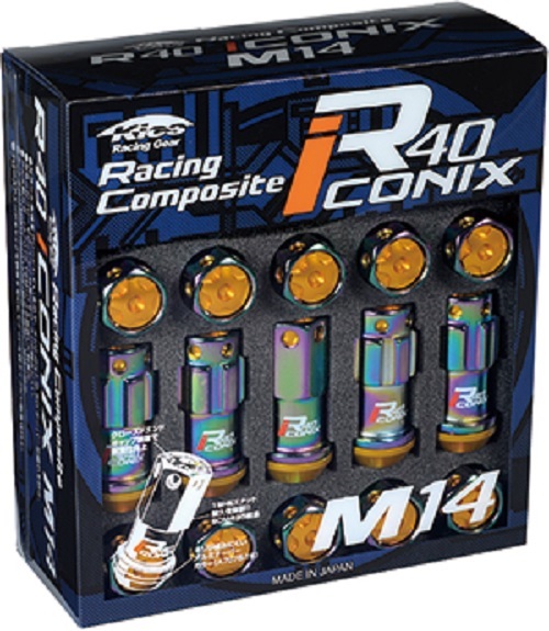 協永産業 M14 x P1.5 ロック&ナットセット(アルミ製キャップ)カラーバリエーション RIA-14NA KYO-EI Kics Racing Composite R40 Iconix レーシングコンポジットR40アイコニックス