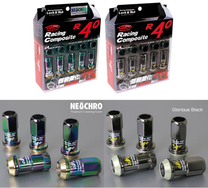 協永産業 ロック 貫通ナットセット M12xP1.25 テーパー座60&deg;ツバ径22mm　全長44mm RC-13K KYO-EI Kics Racing Composite R40 キックス レーシングコンポジットR40｜シンシアモール 店