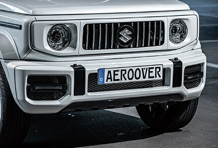 ケーファクトリー ジムニー JB64W G62 フロントバンパー LEDデイライト付き FRP 未塗装 K-FACTORY AERO OVER|シンシアモール 店