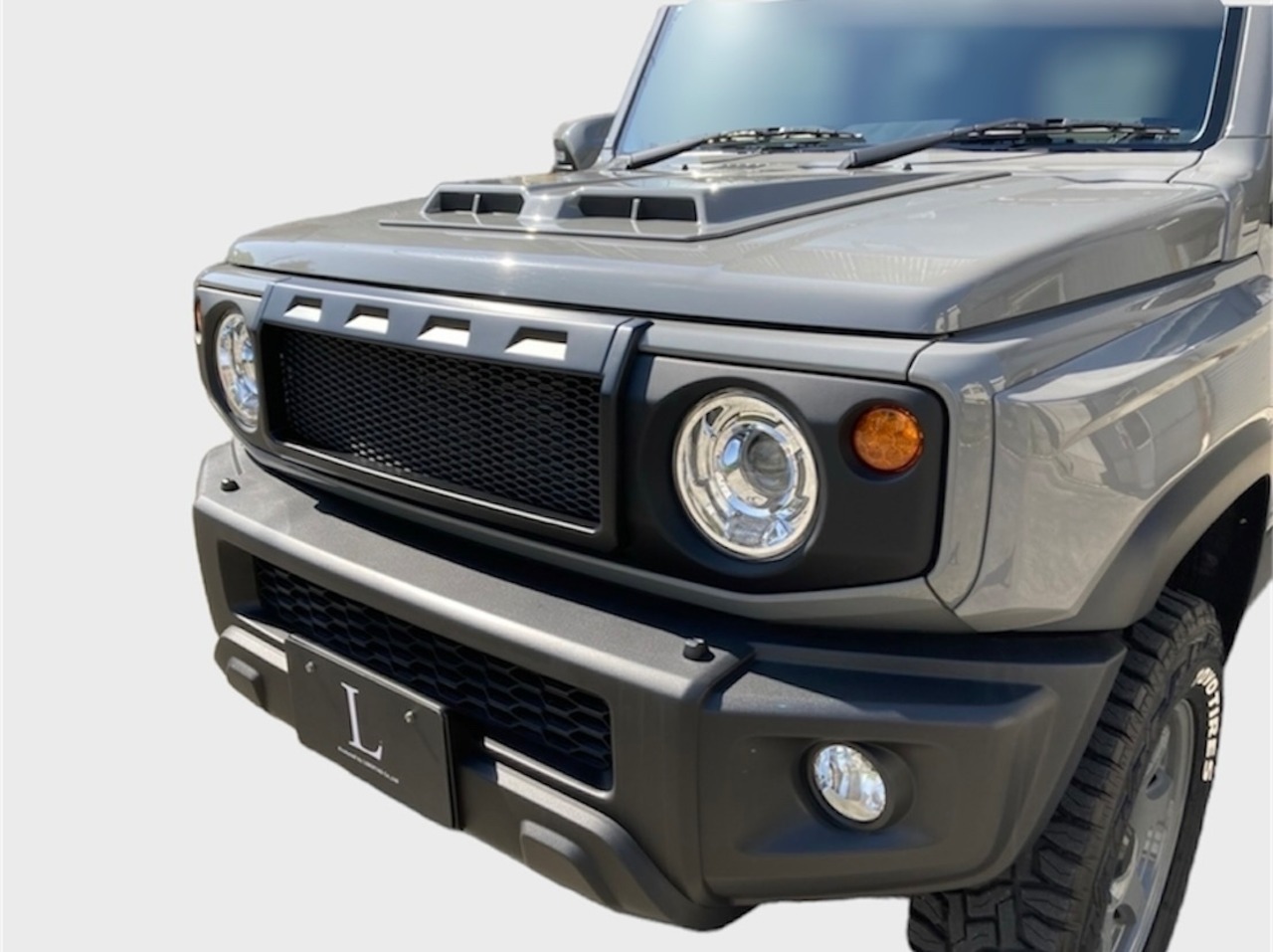 ジムニーシエラ JB74 フロントグリル ver1 (純正グリル付属) FRP 未塗装 LIBERTAD リベルタ|シンシアモール 店